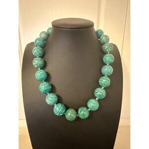 Amazonite Beaded Necklace With Sterling Silver Clasp